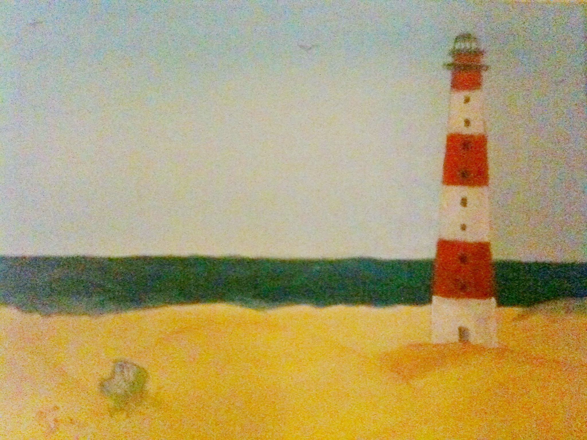 Sandstrand mit Leuchtturm